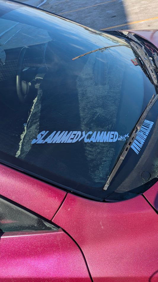 Slammed over Cammed Sticker 12"